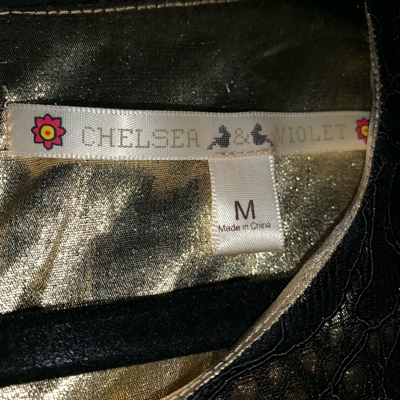 Black gold mini dress - Picture 4 of 5